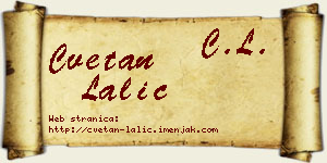 Cvetan Lalić vizit kartica